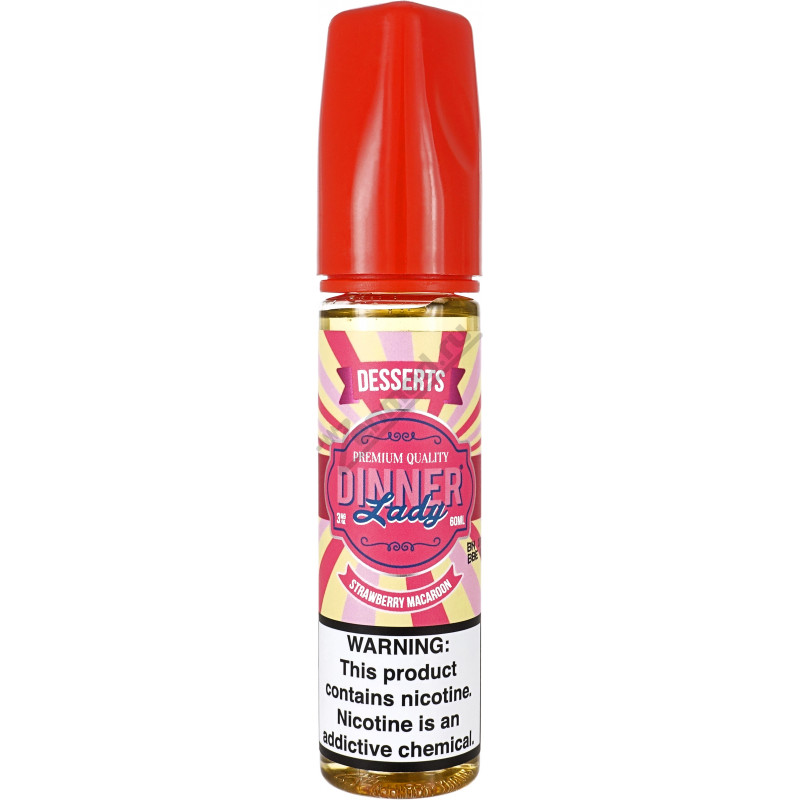 Фото и внешний вид — Dinner Lady Desserts - Strawberry Macaroon 60мл